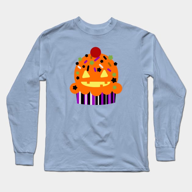 Halloween Cupcake Long Sleeve T-Shirt by saradaboru